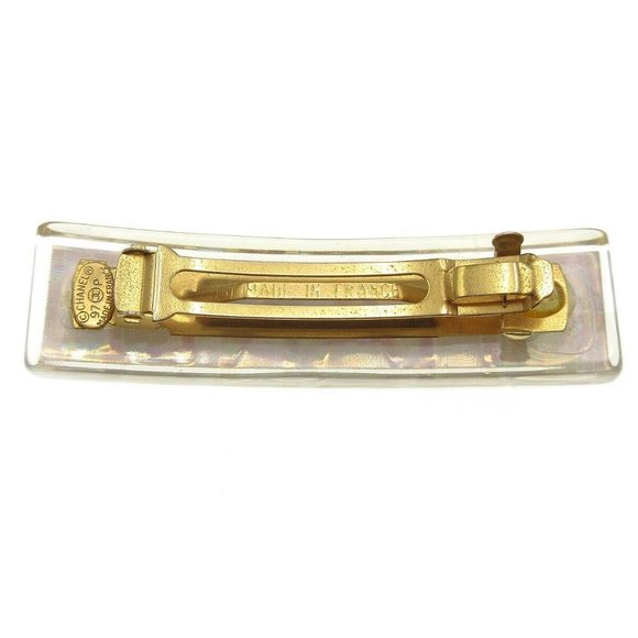Auth Chanel Hair Clip Hairpin Barrette Clear - Picture 6 of 6